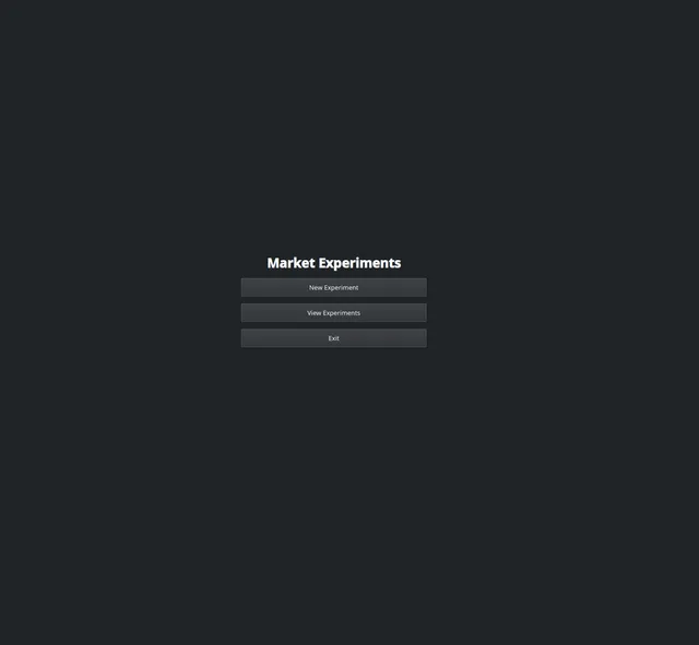 Oil Market Simulation interface
